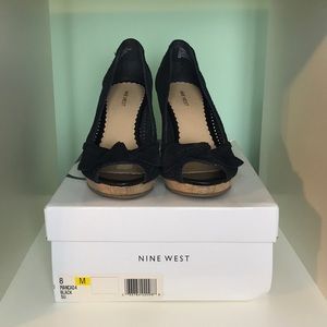 Nine West Black Wedges